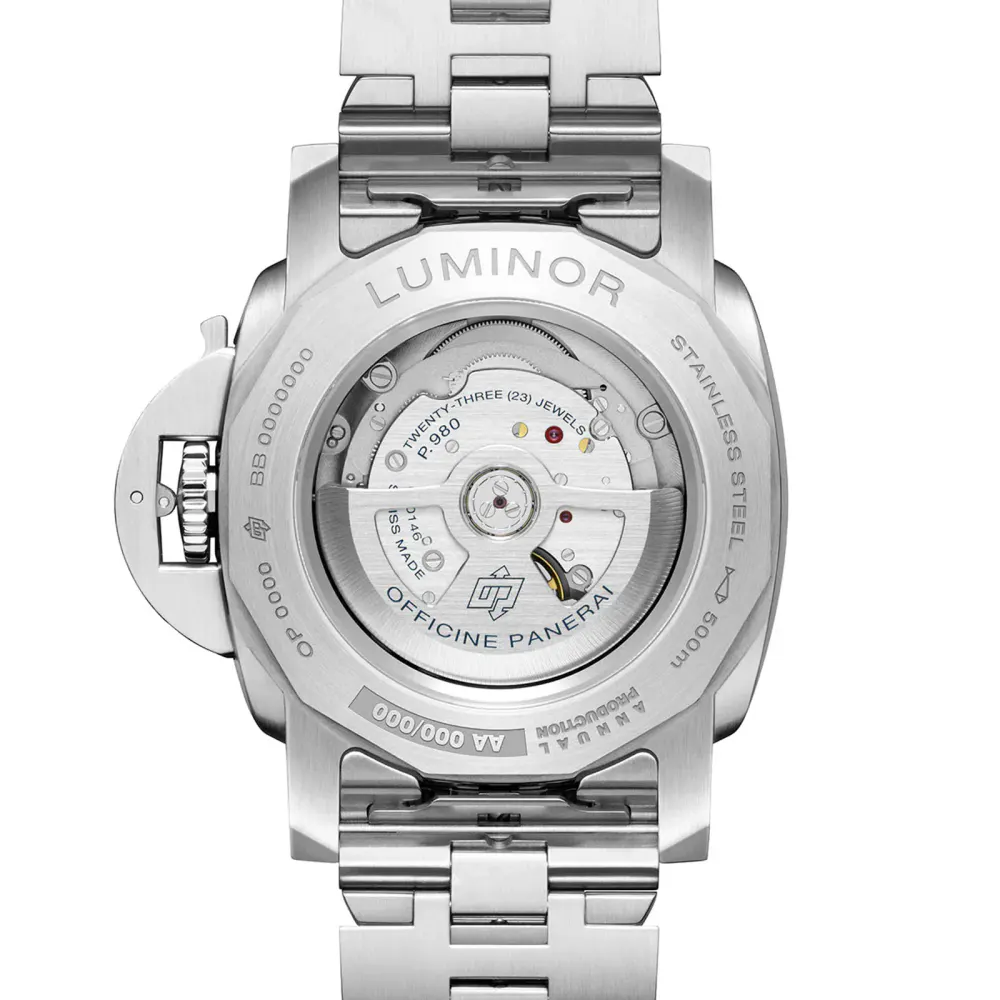 Panerai Luminor Marina 44mm Mens Watch Blue detail 2