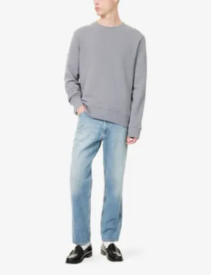 CITIZENS OF HUMANITY Carpenter Faded-Wash Denim Jeans in Towncend (md/dk Indigo), additional product view 2