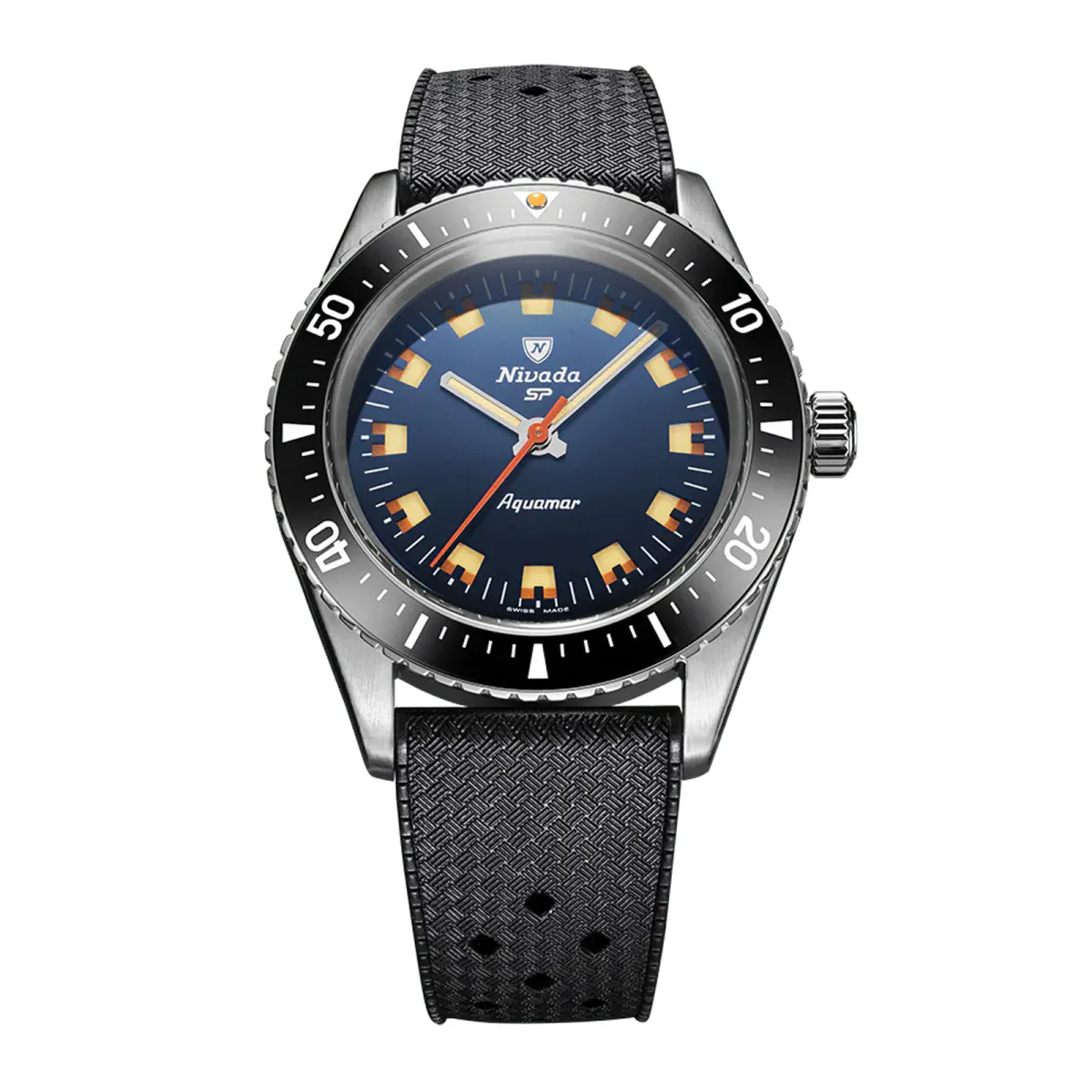 Nivada Grenchen Aquamar Automatic 38mm Mens Watch Blue