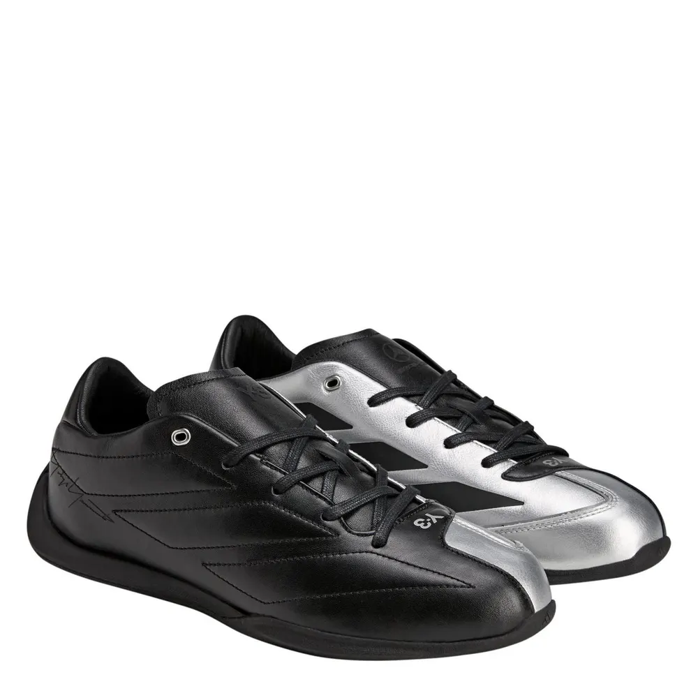 Y3 Mens x Mercedes AMG Feroza LO Shoes in Black/Silver, additional product view 3
