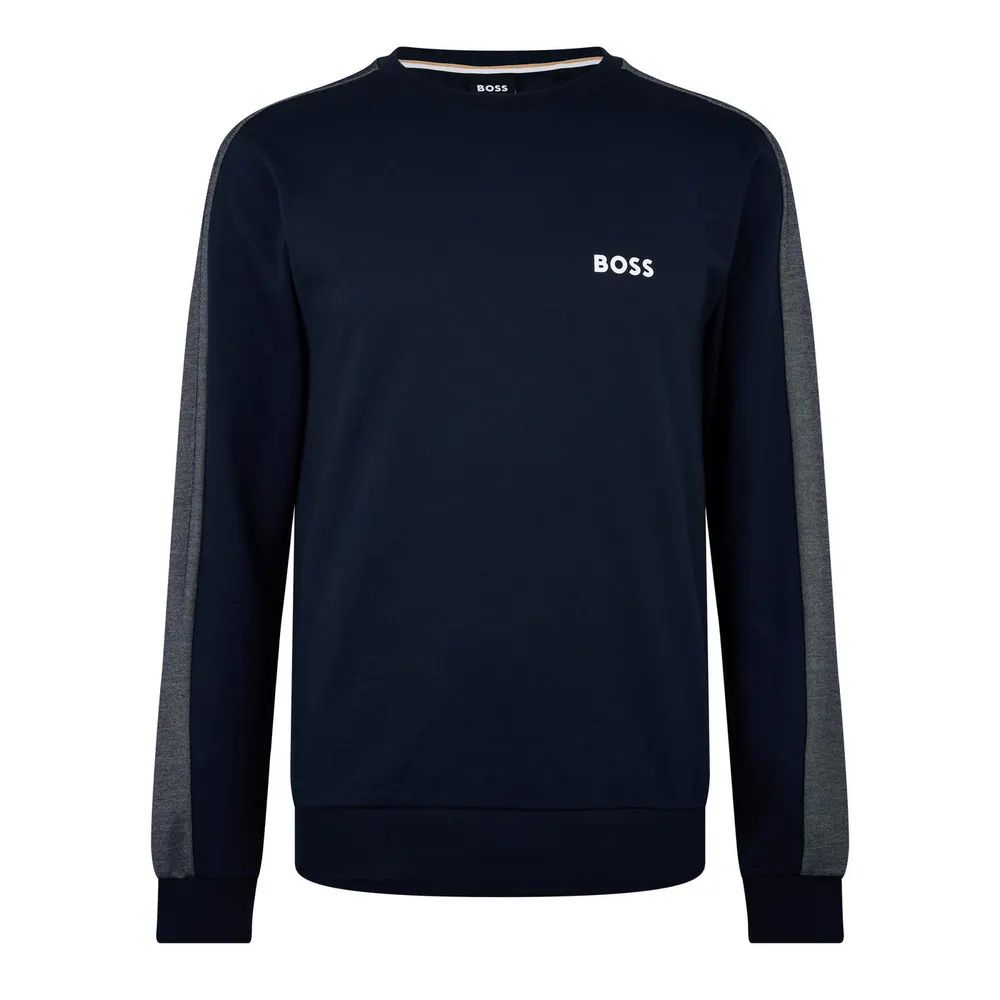 Boss Men's BW Tracksuit Iconic Logo Lettering in Navy/White 403 – Clothing