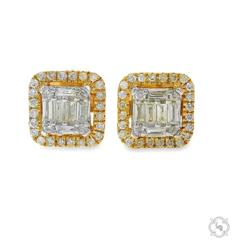 ANNA - A&R CREATIONS Baguette Diamond Earrings 70306 in Yellow Gold – Earrings