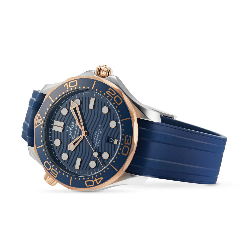 Omega Seamaster Diver 300M Co-Axial 42mm Mens Watch Blue detail 2