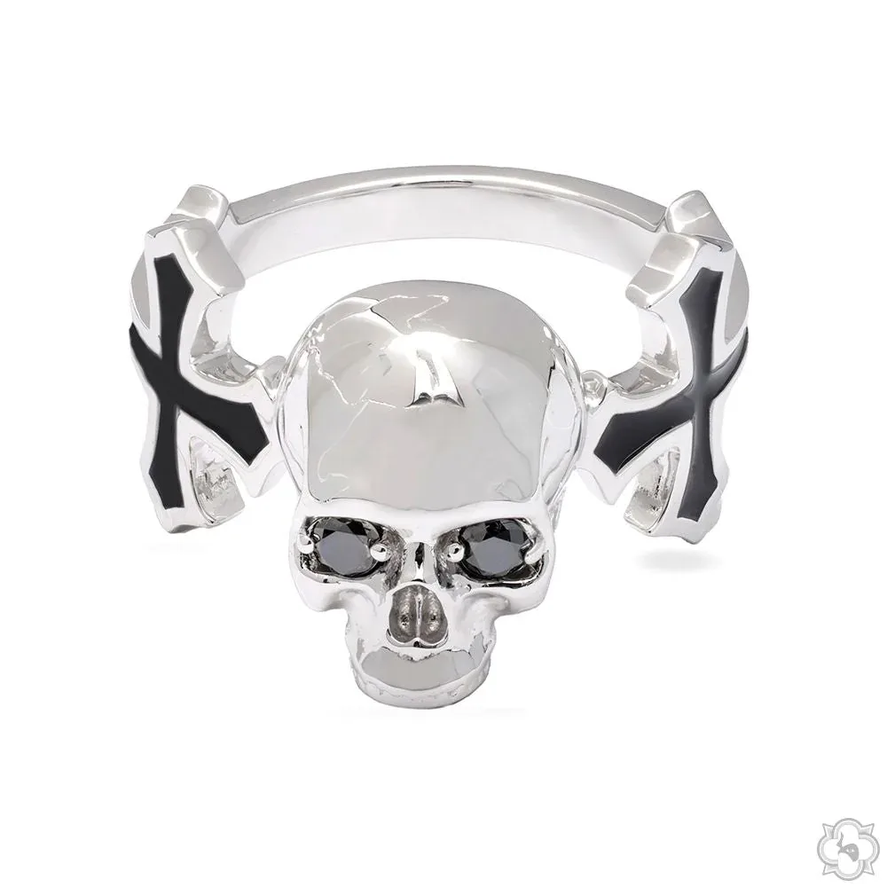 MARYAM - For Him SILVER Life and Death Skull Cross Silver Ring 70400