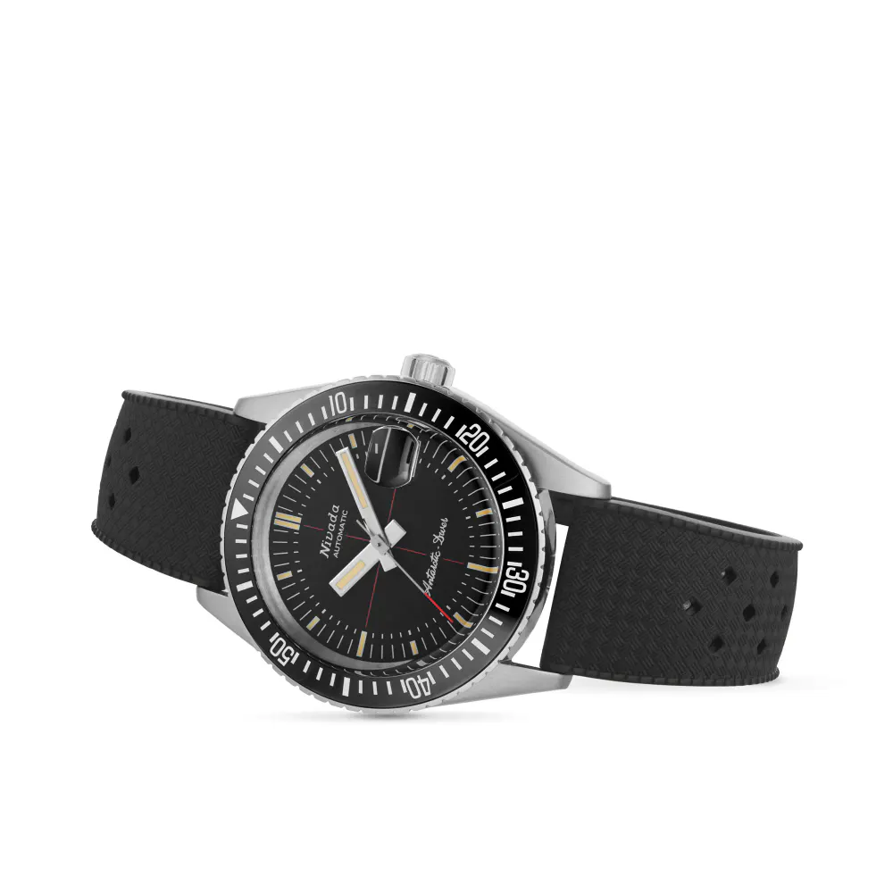 Nivada Grenchen Antarctic Diver 38mm Mens Watch Black in Black, additional product view 2
