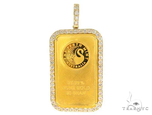 RINA - For Him FACTORY Prong Diamond Swan Gold Bar Pendant 45237 in Rose Gold – Pendant