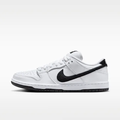 Nike SB Dunk Low Pro Skate Shoes - White/White/Black/Black