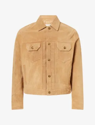 THE COUTURE CLUB Trucker Flap-Pocket Leather Jacket