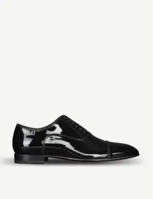 CHRISTIAN LOUBOUTIN Greggo leather Oxford shoes - EUR 47 / 13 UK MEN in BLACK – Mens | Smart shoes | Oxford shoes