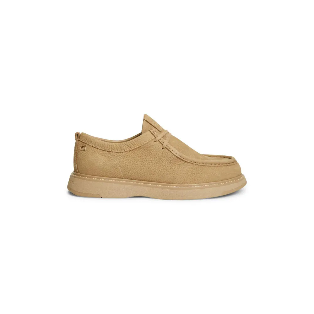 Tommy Hilfiger Men's Comfort Leather Lace-Up Moc-Toe Shoes