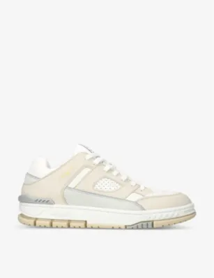 AXEL ARIGATO Area leather and mesh low-top trainers - EUR 43 / 9 UK MEN in CREAM COMB – Mens | Trainers | Lace up trainers