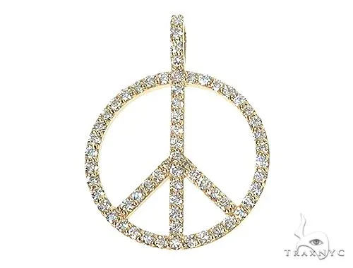 RINA - For Him FACTORY 14k Gold Peace and Love Small Pendant Set 66338 in Rose Gold – Pendant
