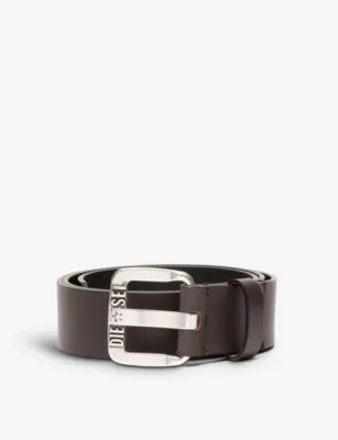 DIESEL B-Star logo-embossed leather belt - 38