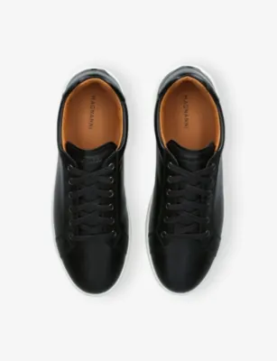 MAGNANNI Costa Leather Trainers - EUR 45 / 11 UK MEN in BLACK, additional product view 2