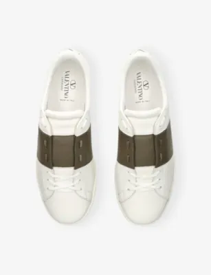 VALENTINO GARAVANI Open Royco Leather Trainers - EUR 45 / 11 UK MEN in WHITE/COMB – Mens | Trainers | Lace up trainers