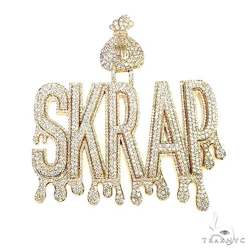RINA - For Him CUSTOM Custom Made 'Skrap' Name Pendant 66984 in Rose Gold – Pendant