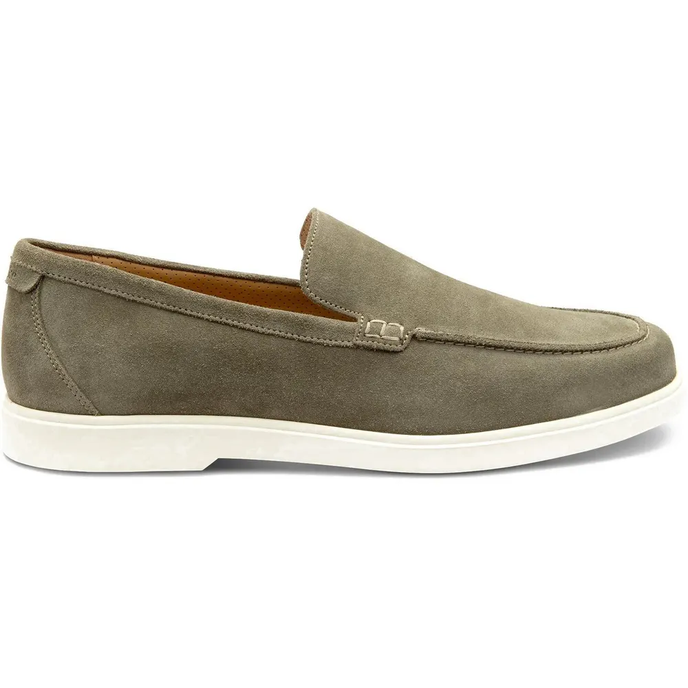 Loake Men's Tuscany Loafers in Pistacio Suede – Footwear