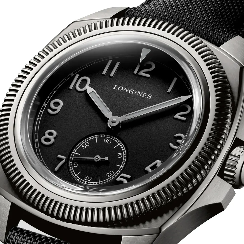 Longines Pilot Majetek Pioneer Edition 43mm Mens Watch Black detail 3