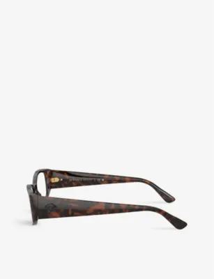 VERSACE VE3343 branded irregular-frame plastic glasses in BROWN, additional product view 3