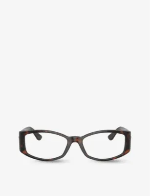 VERSACE VE3343 branded irregular-frame plastic glasses in BROWN – Mens | Glasses