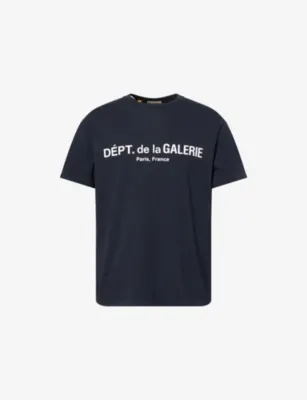 GALLERY DEPT Logo-Print Crew-Neck Cotton T-Shirt - BLACK
