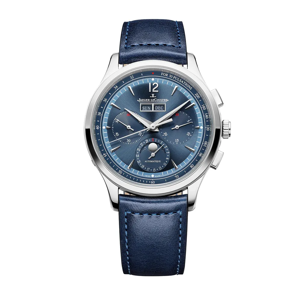 Jaeger-LeCoultre Master Control Chronograph Calendar Interchangeable Strap in Blue, additional product view 2