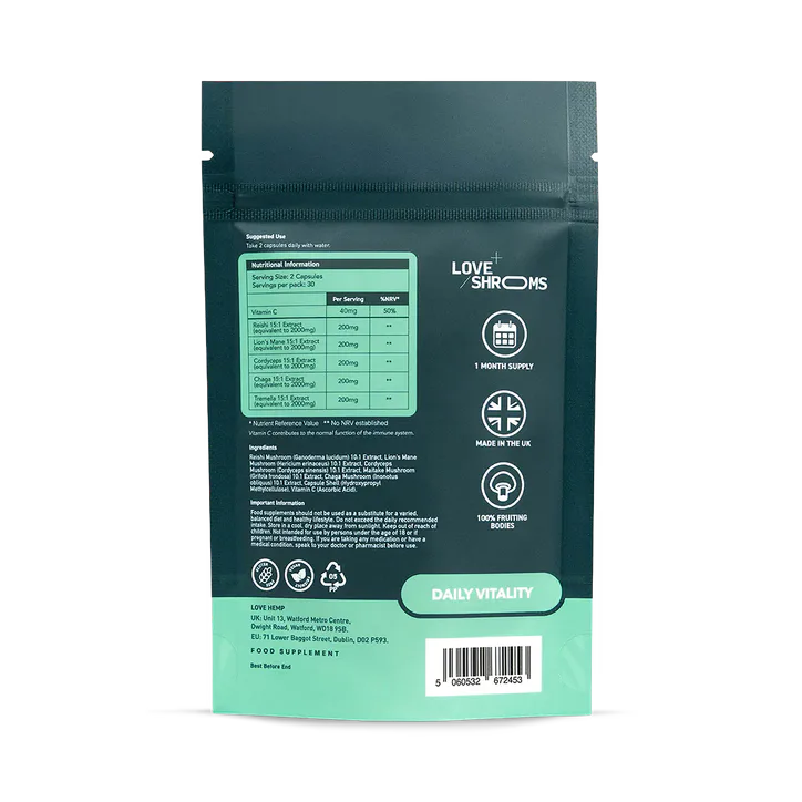 Love Health Multi Blend Mushroom Capsules 60Capsules detail 2