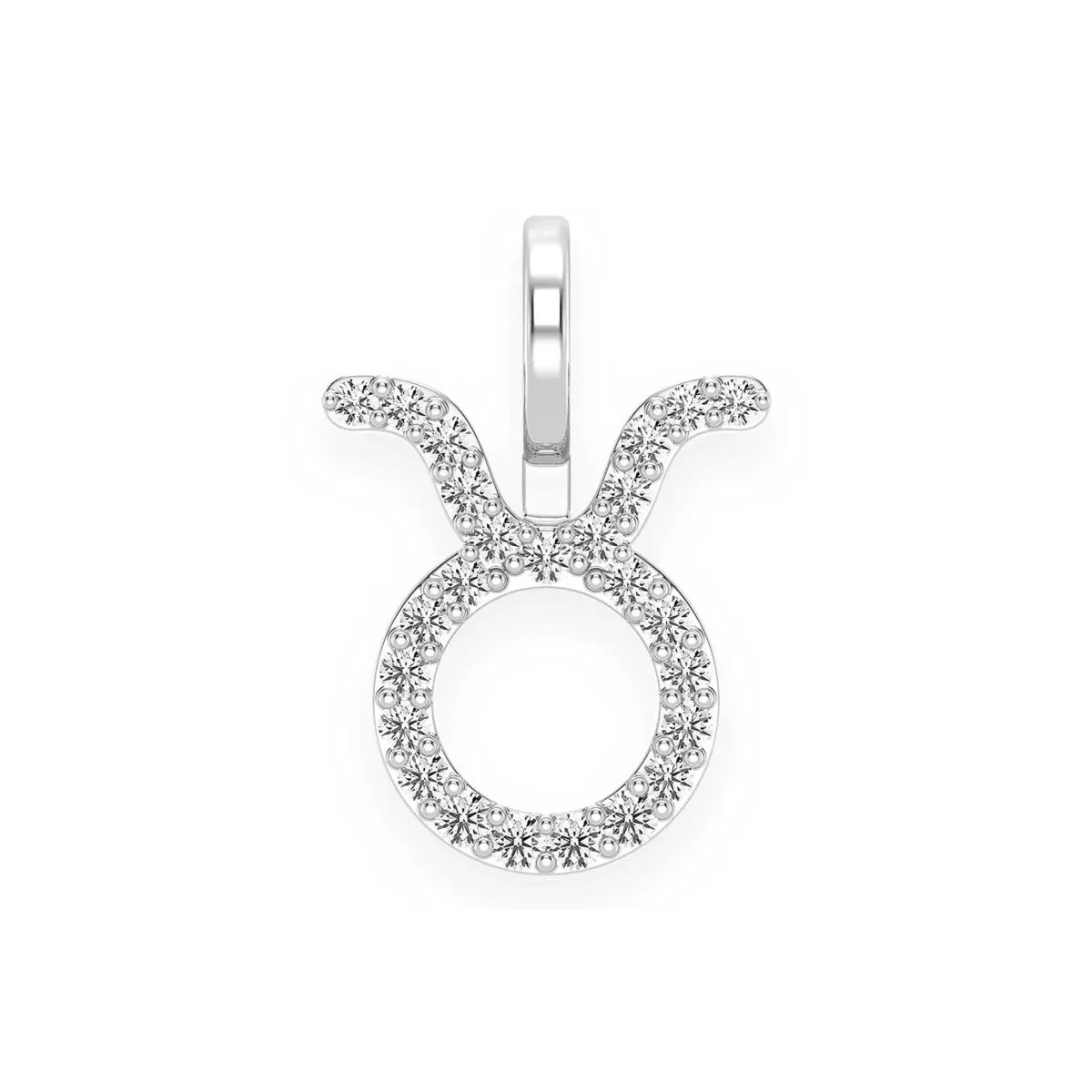 For Him Astrology Zodiac Diamond Pendant in Taurus / White Gold / Natural Diamond – Pendant