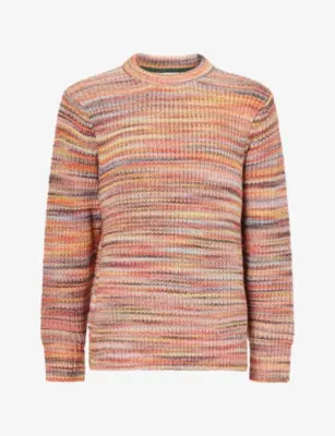 LES DEUX Space Ribbed Crewneck Cotton-Blend Jumper