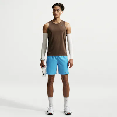 Nike Miler Men's Dri-FIT 18cm (approx.) Brief-Lined Running Shorts - Light Current Blue/Baltic Blue