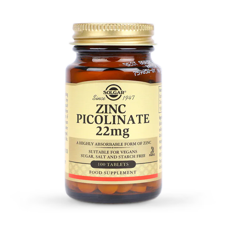 Solgar Zinc Picolinate 22mg 100 Tablets