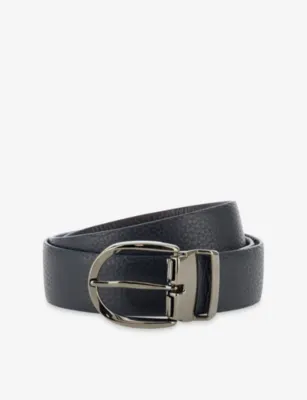 BOGGI MILANO Reversible Leather Belt - 30 in NAVY BLUE – Mens | Belts