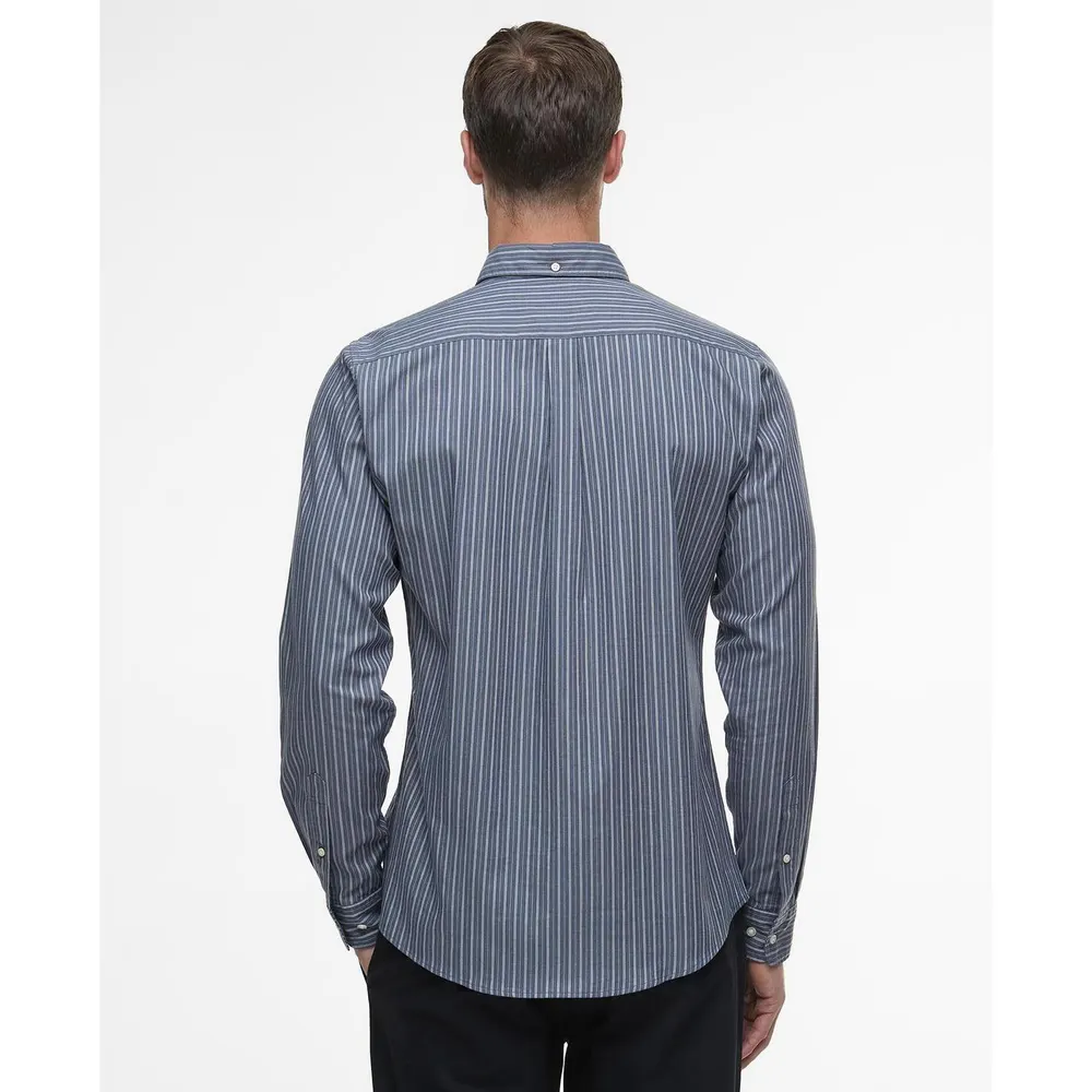 Barbour Mens Longfield Shirt in Navy NY91, additional product view 2