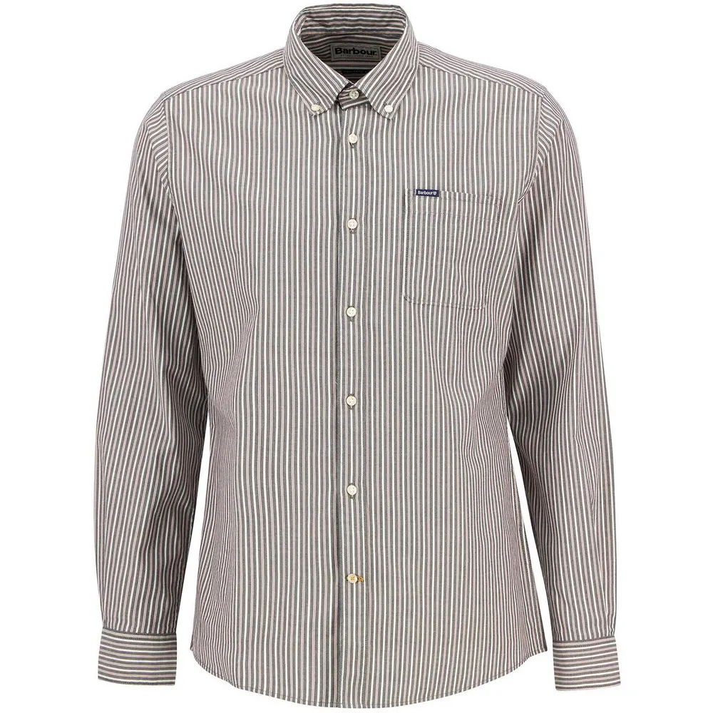 Barbour Mens Longfield Shirt in Whspr Whte WH32 – Clothing