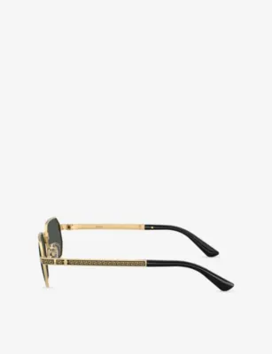 VERSACE VE2297 Irregular-Frame Metal Sunglasses detail 2