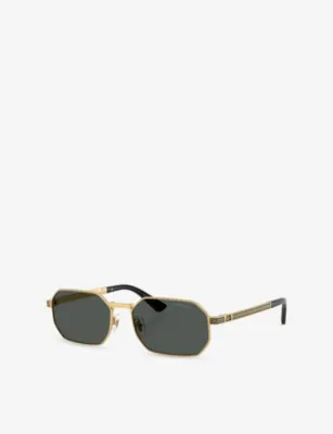 VERSACE VE2297 Irregular-Frame Metal Sunglasses detail 3