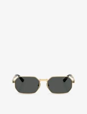 VERSACE VE2297 Irregular-Frame Metal Sunglasses