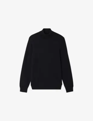 SANDRO Turtleneck fine-knit wool jumper