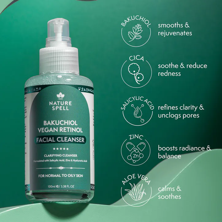 Nature Spell Bakuchiol Vegan Retinol Facial Cleanser 100ml detail 3