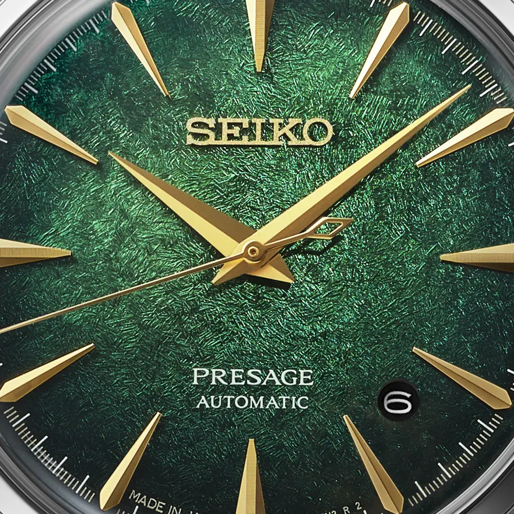 Seiko Presage Presage Cocktail Time Crushed Ice Mint Mist 38mm Mens Green Watch detail 2