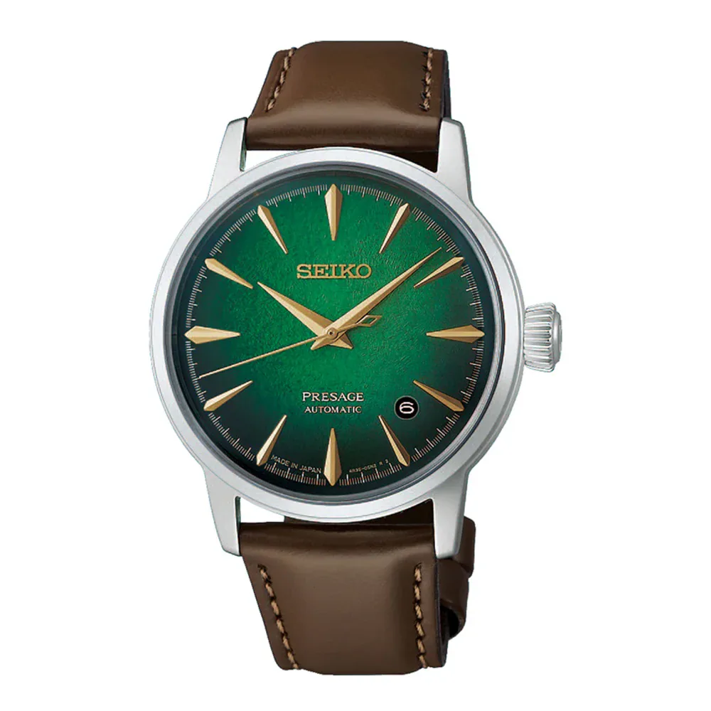 Seiko Presage Presage Cocktail Time Crushed Ice Mint Mist 38mm Mens Green Watch