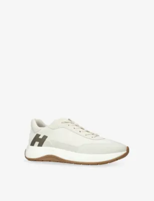 HOGAN Allacciato Suede and Leather Trainers - EUR 40.5 / 6.5 UK MEN in GREY/OTHER, additional product view 3