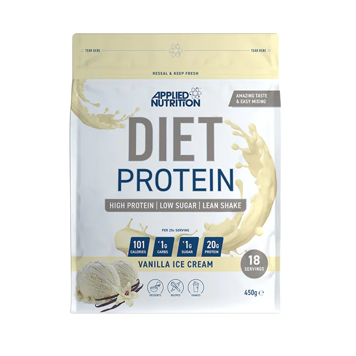 Applied Nutrition Diet Protein Vanilla Ice Cream 450g (18 Servings) detail 2
