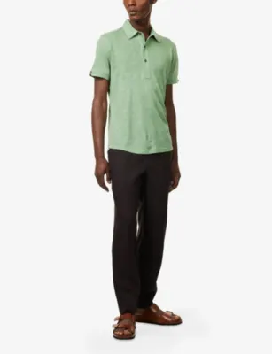 ORLEBAR BROWN Sebastian Short-Sleeve Linen Polo Shirt detail 2