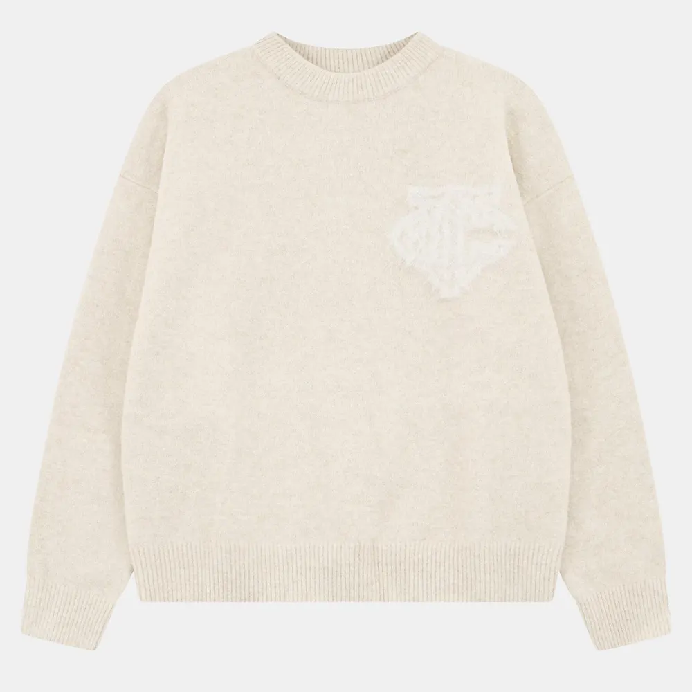 The Couture Club Mens Fluffy Knit Crew Sweater