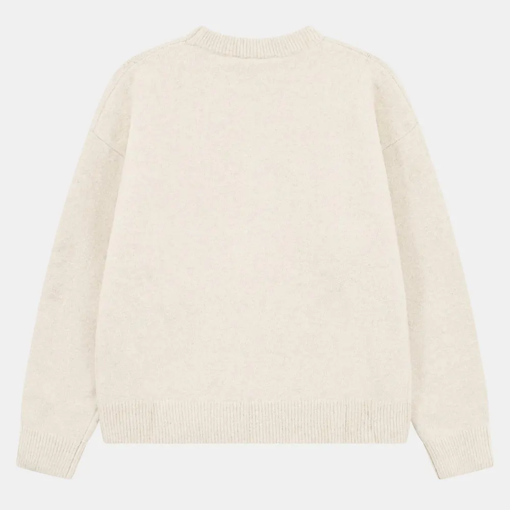 The Couture Club Mens Fluffy Knit Crew Sweater detail 2