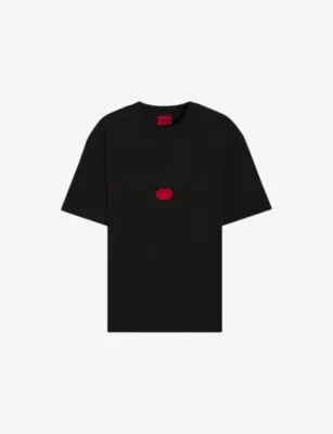 HUGO Branded-Stamp Short-Sleeved Cotton-Jersey T-Shirt