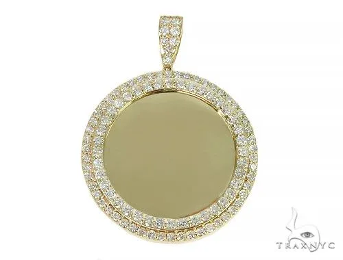 RINA - For Him CUSTOM 2 Row Diamond Memorial Pendant 66045 in Rose Gold – Pendant