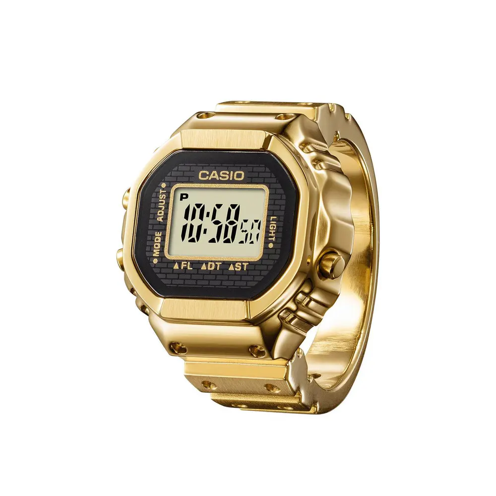 G Shock Ring Stainless Steel Digital Watch in Gold, additional product view 2