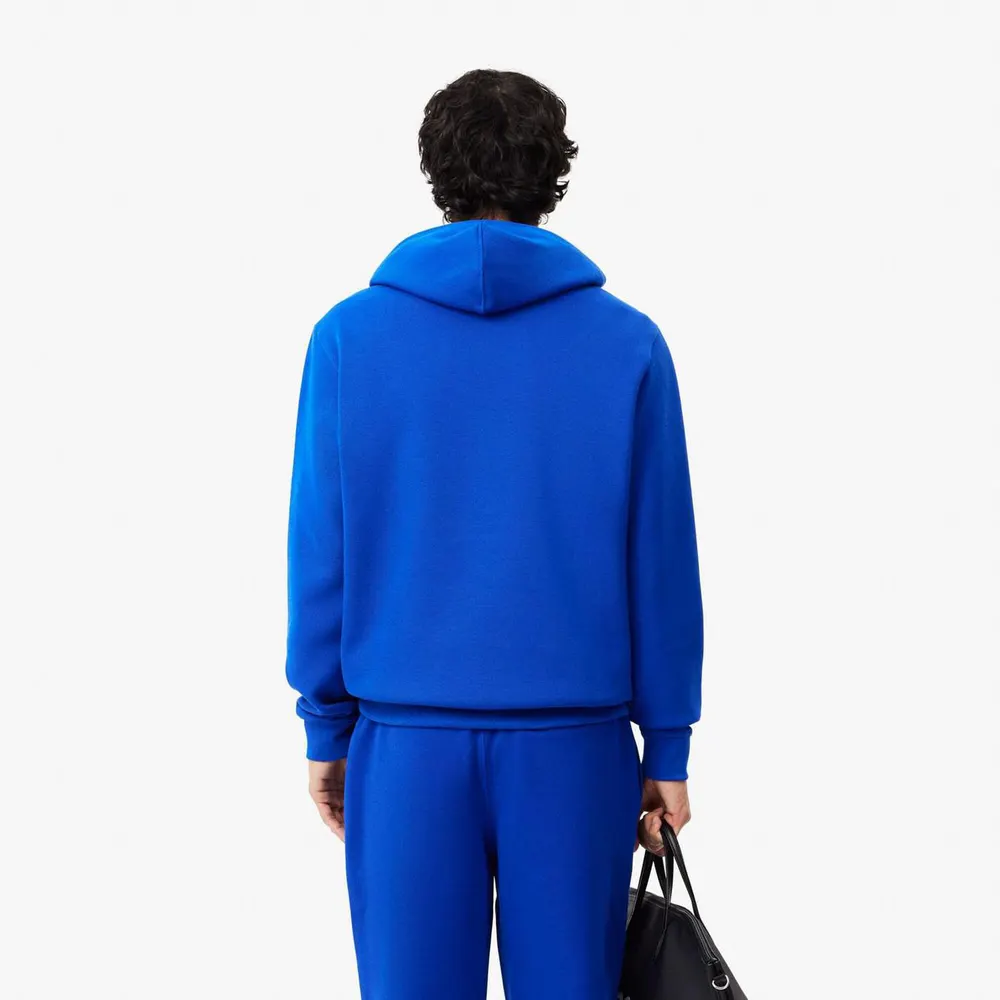 Lacoste Piqu¿ Hoodie in Blue, additional product view 2